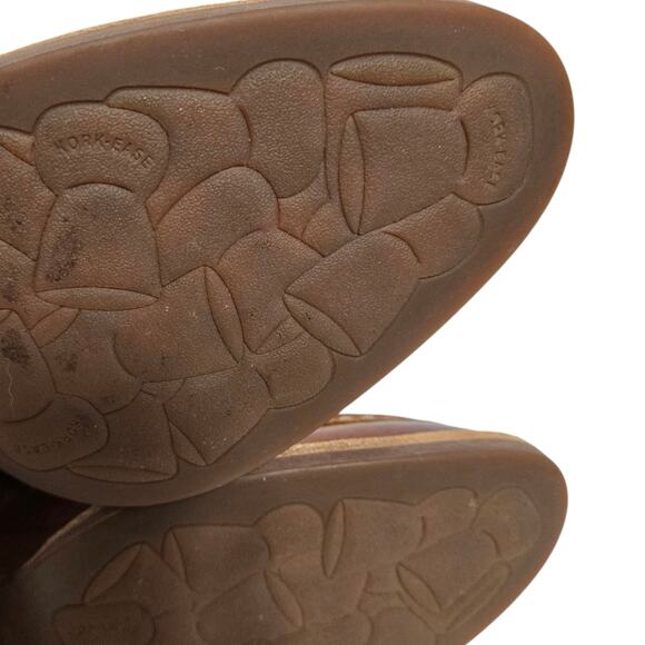 Kork Ease Modeste Penny Loafer Heels Brown Leather Pump Chunky Block Slip On 8.5 - Picture 13 of 16